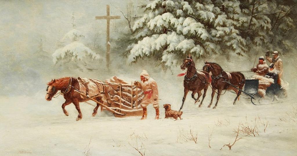 John B. Wilkinson (1865-1907) - Sleighing in Winter