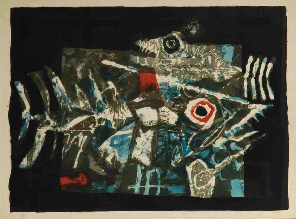 Antoni Clavé (1913-2005) - Deux Poissons (1958)