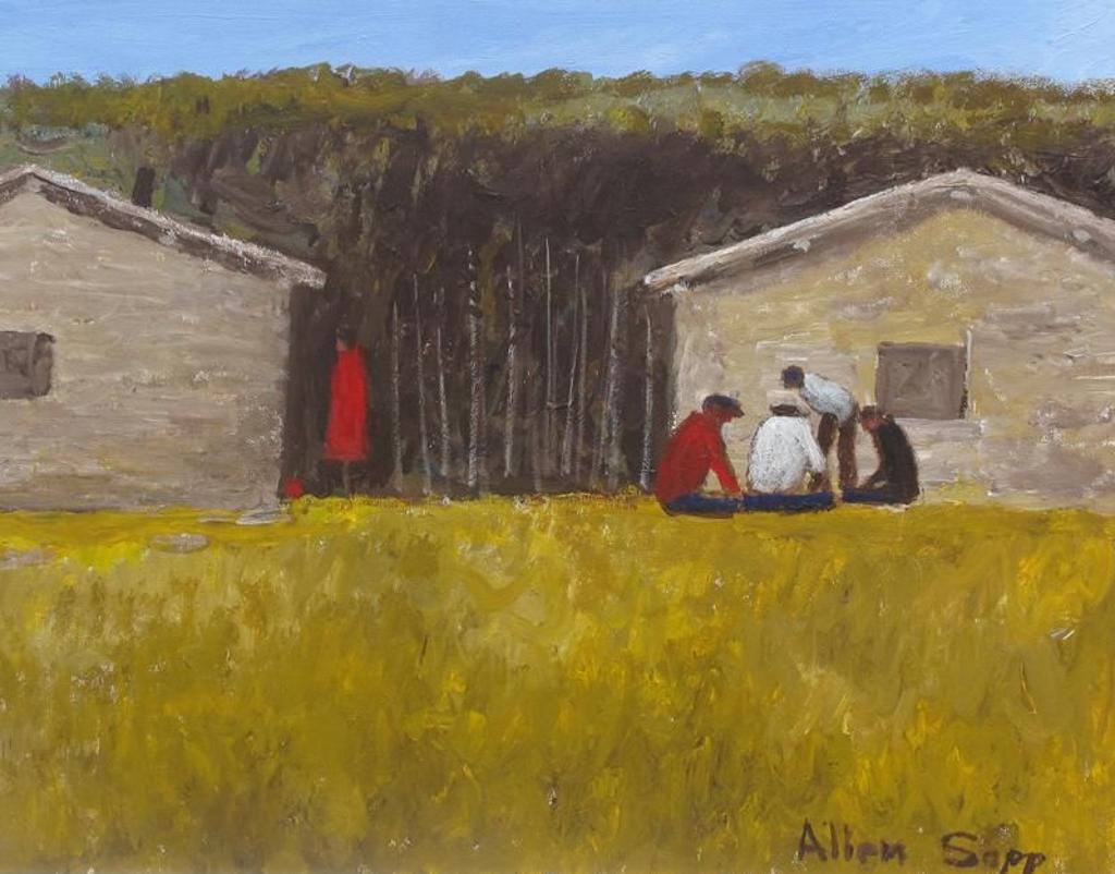 Allen Fredrick Sapp (1929-2015) - Men Visiting And Playing Hand Games