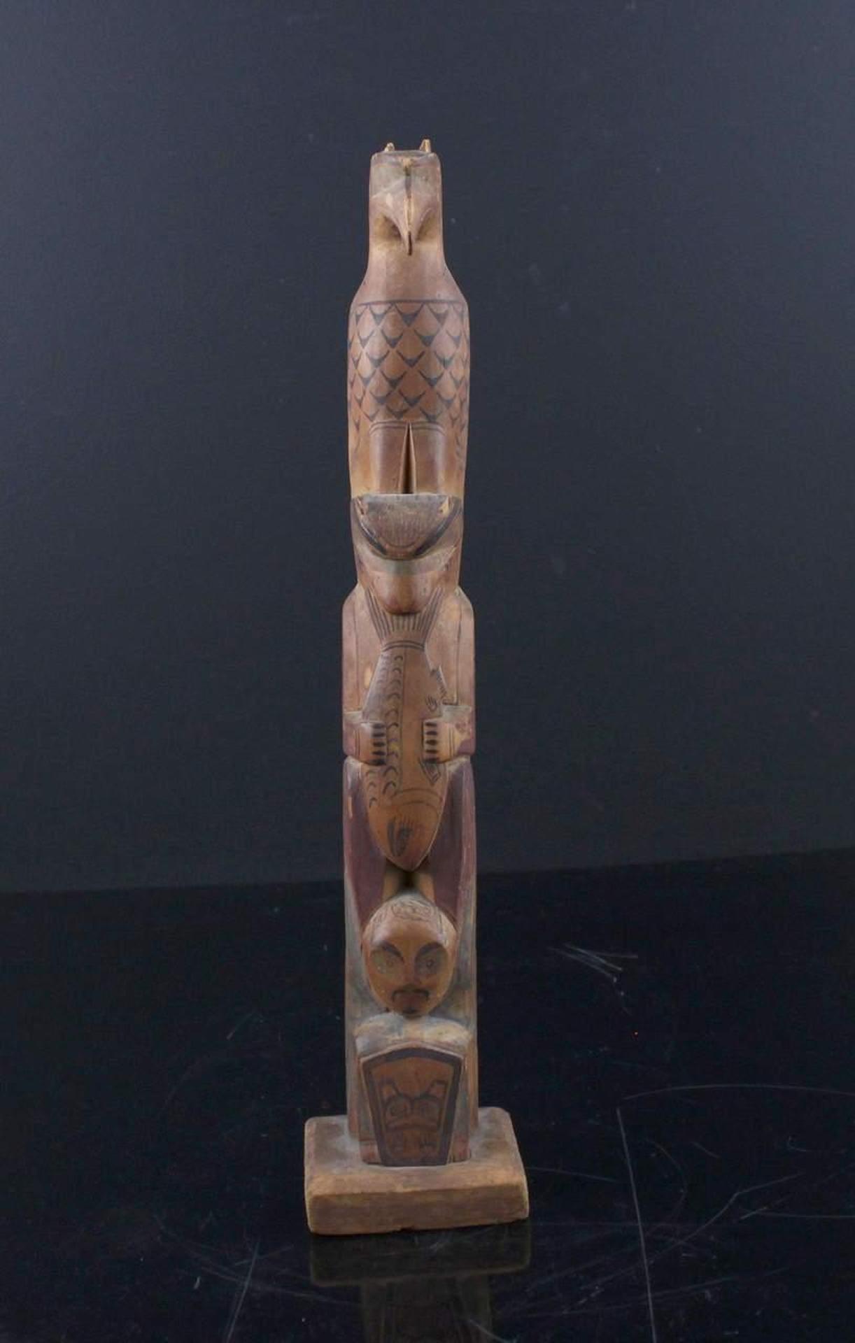 Arthur Shaughnessy (1884-1945) - a carved and polychromed model cedar pole