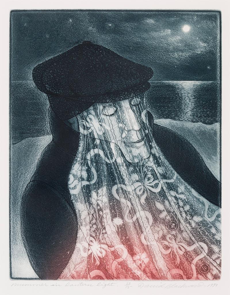 David Lloyd Blackwood (1941-2022) - Mummer in Lantern Light