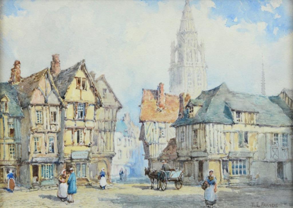 T.E. Francis (1873-1961) - Place Darmes, Canabec Normany