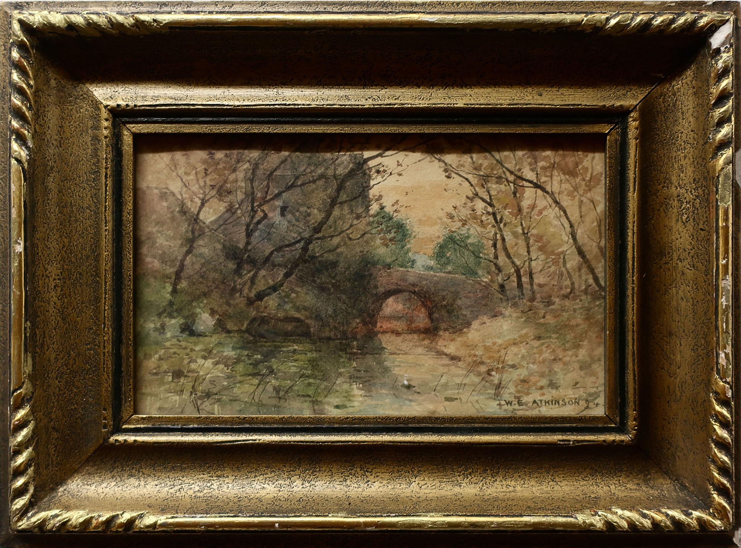 William Edwin Atkinson (1862-1926) - Stone Bridge Over River