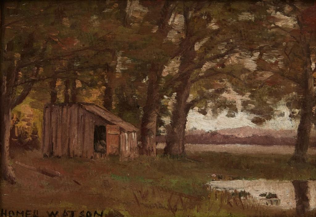 Homer Ransford Watson (1855-1936) - Sketch of a Cabin