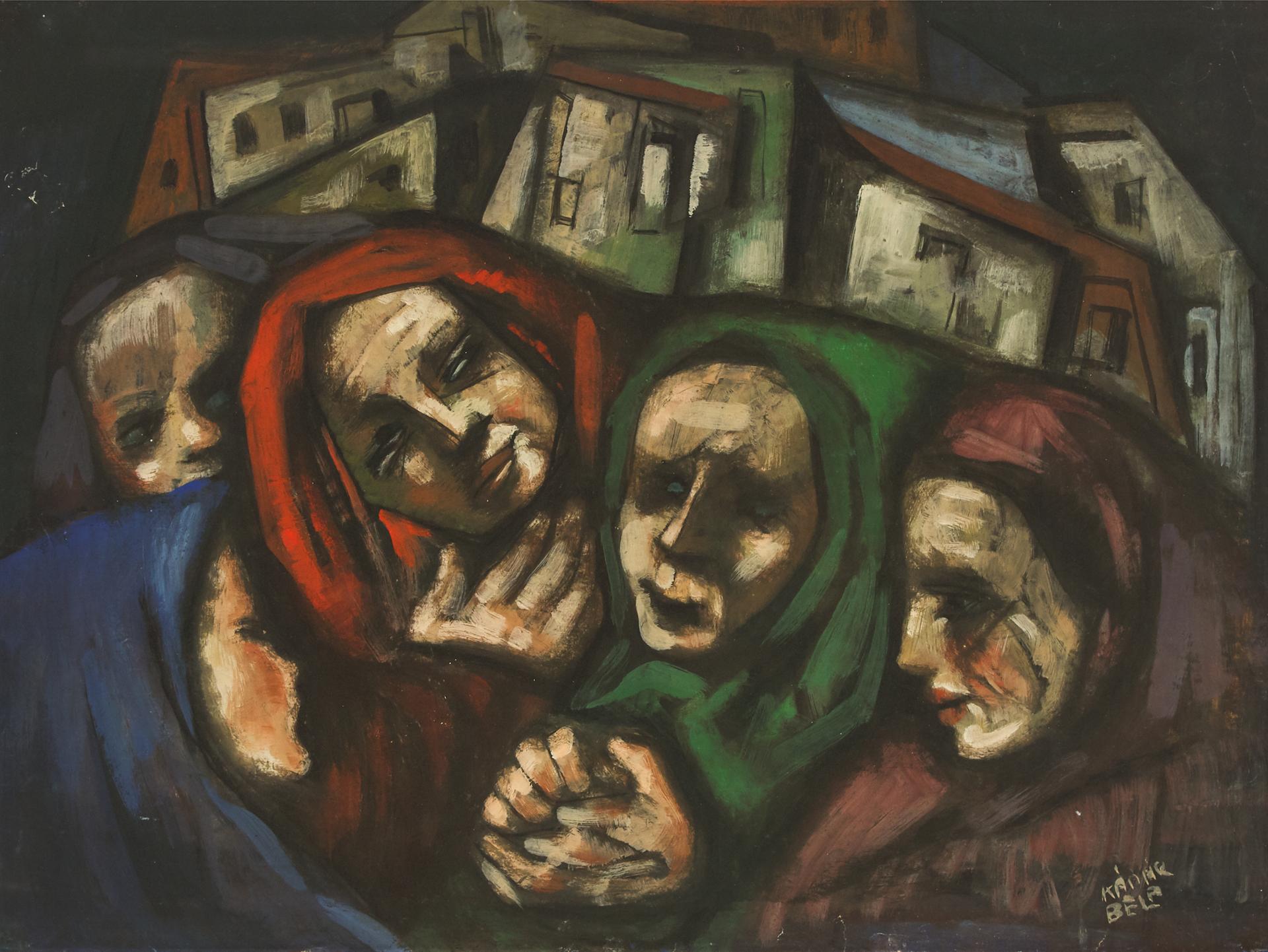 Béla Kádár - Five Hooded Ladies In The Village