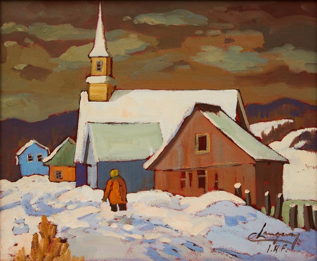 Claude Langevin (1942) - Winter Village Scene