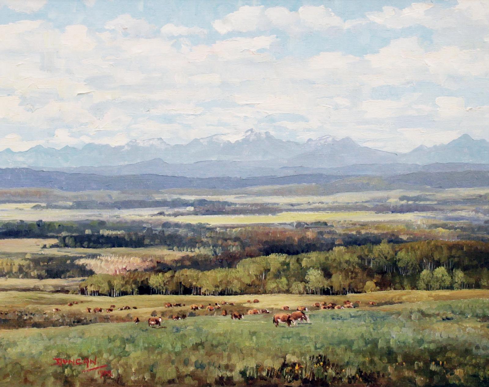 Duncan Mackinnon Crockford (1922-1991) - View From Scobie Hartleys Ranch, Overlooking The Elbow River Valley, Alberta; 1978