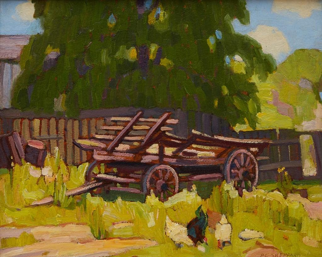 Peter Clapham (P.C.) Sheppard (1882-1965) - Cart with Chickens