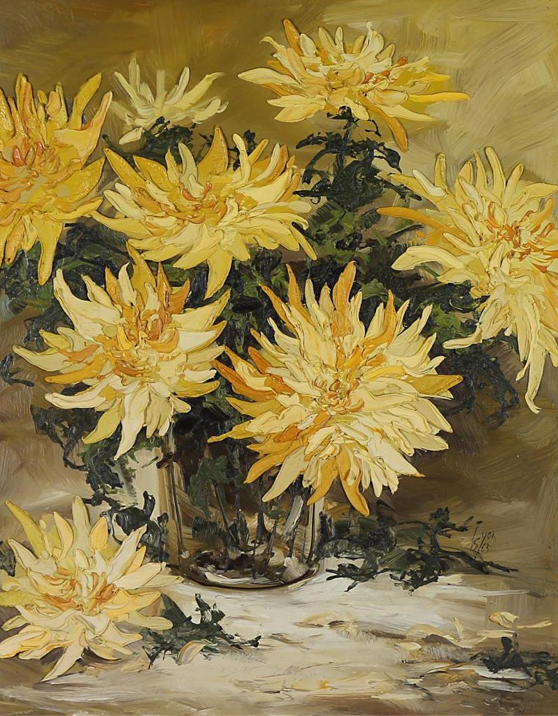 Harold Lloyd Lyon (1930-2020) - Yellow Chrysanthemums; 1965