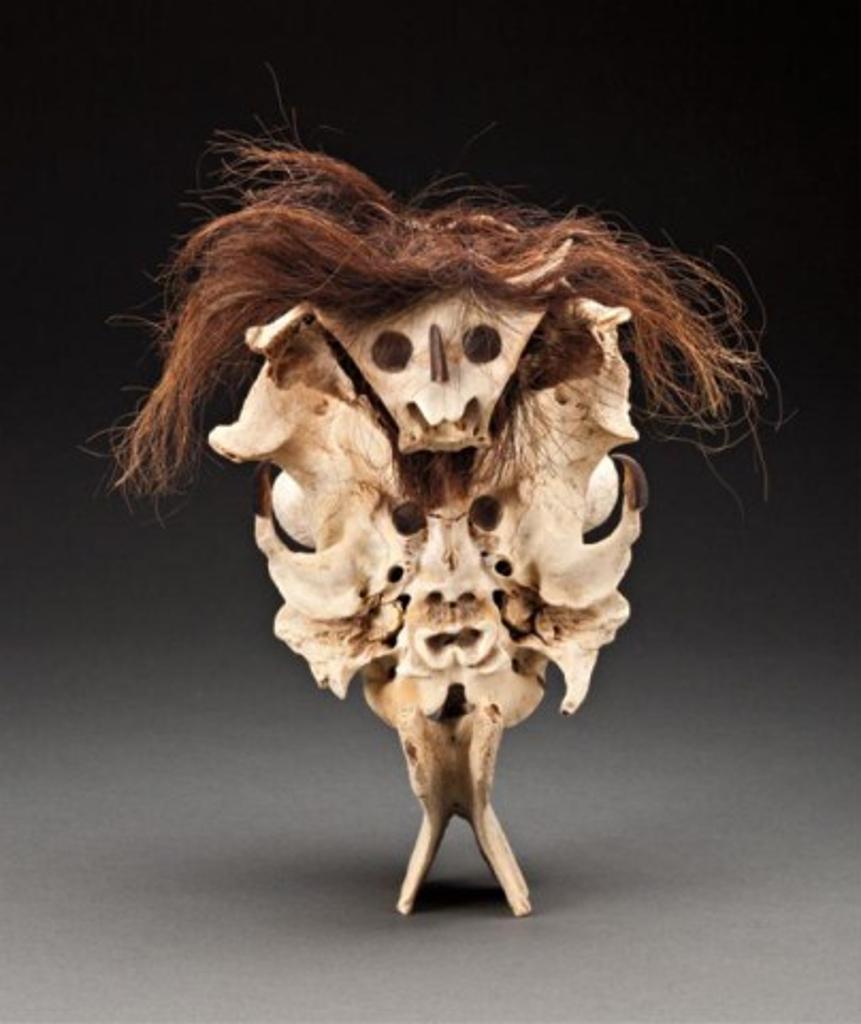 Emily Pangnerk Illuitok (1943-2012) - Whale bone, bone, muskox horn, muskox hair, claws and antler
