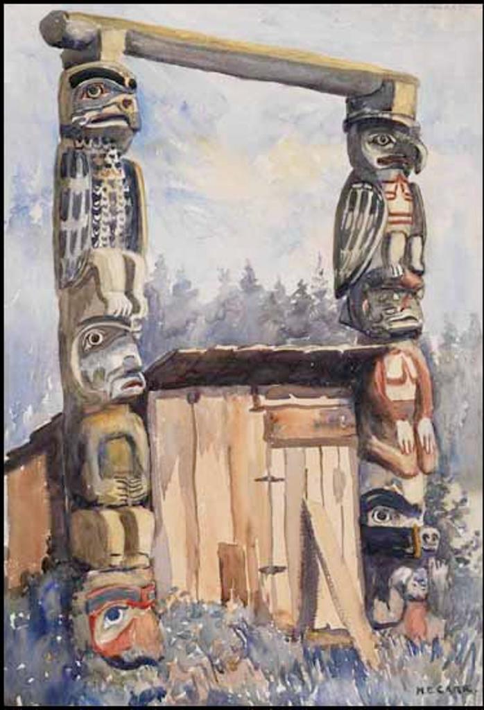 Emily Carr (1871-1945) - Cape Mudge Totem Poles