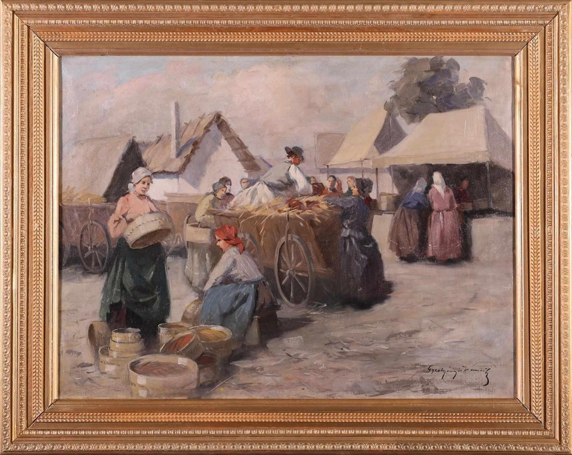 Gyula Gyertyani Nemeth (1890-1976) - Untitled, Village Market