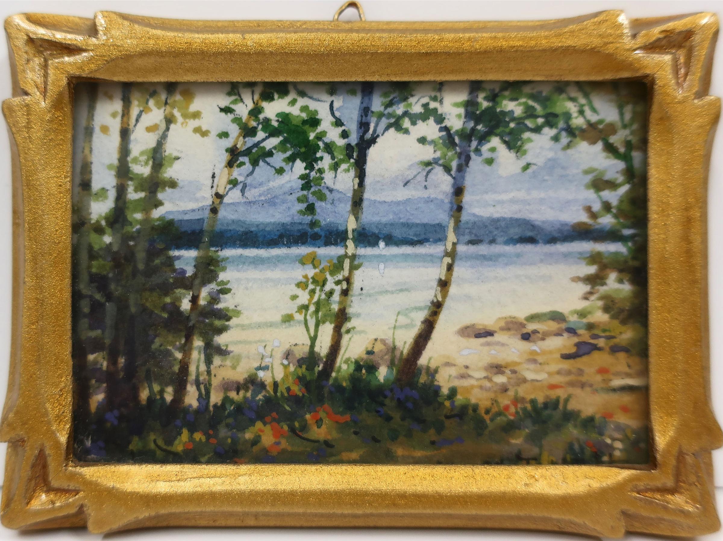 Willard Morse Mitchell (1879-1955) - A View Of Beautiful Lake Memphremagog P.Q. Canada Looking Towards Mount Orford