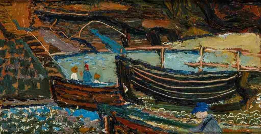Fred Yates (1922-2008) - Untitled (Fishermen)