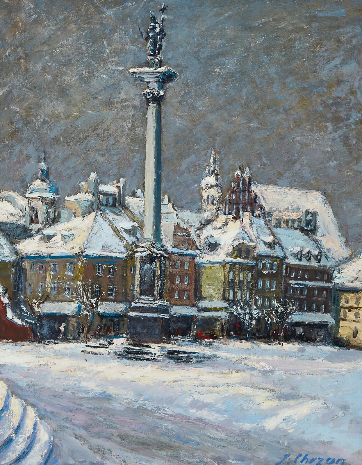 Jan Chrzan (1905-1993) - Snow Covered Square