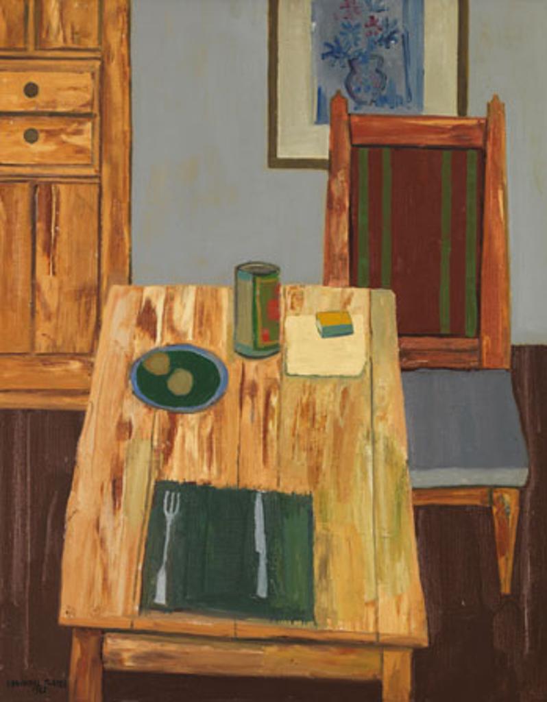 Maxwell Bennett Bates (1906-1980) - Interior with Table and Chair