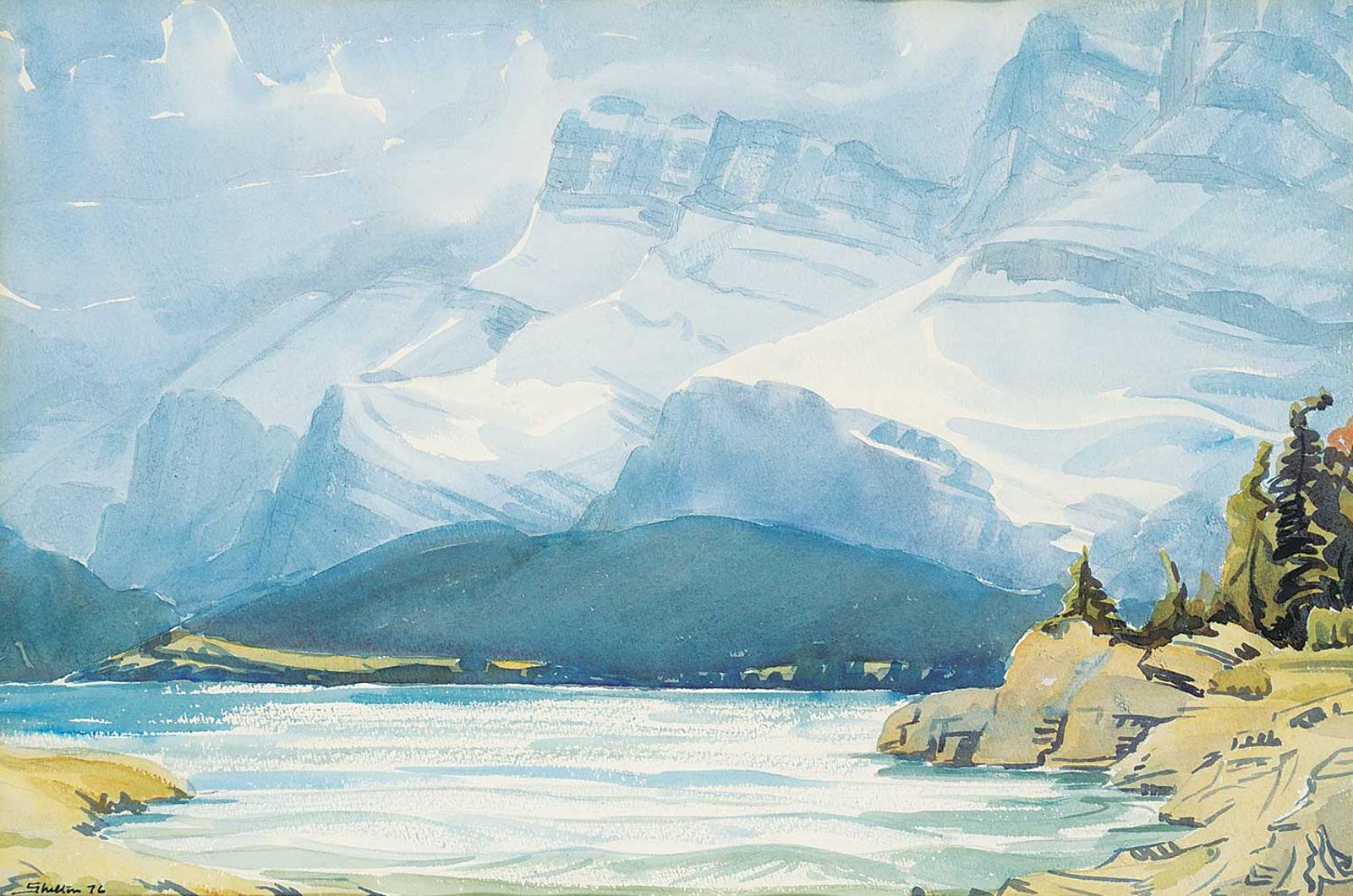 Margaret Dorothy Shelton (1915-1984) - Lake Minnewanka, Mt Rundle