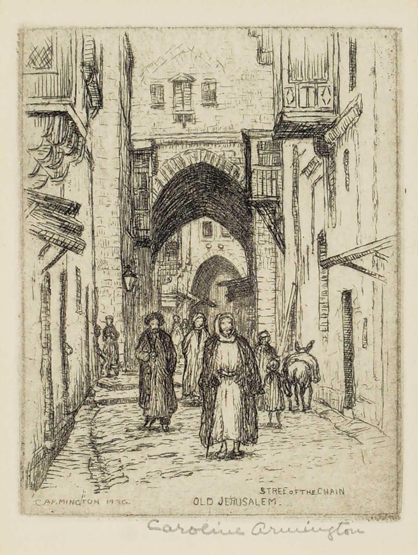 Caroline Helena Armington (1875-1939) - Street of the Chain, Old Jerusalem