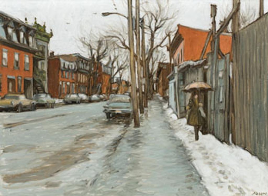John Geoffrey Caruthers Little (1928-1984) - Une journée humide, rue Plessis