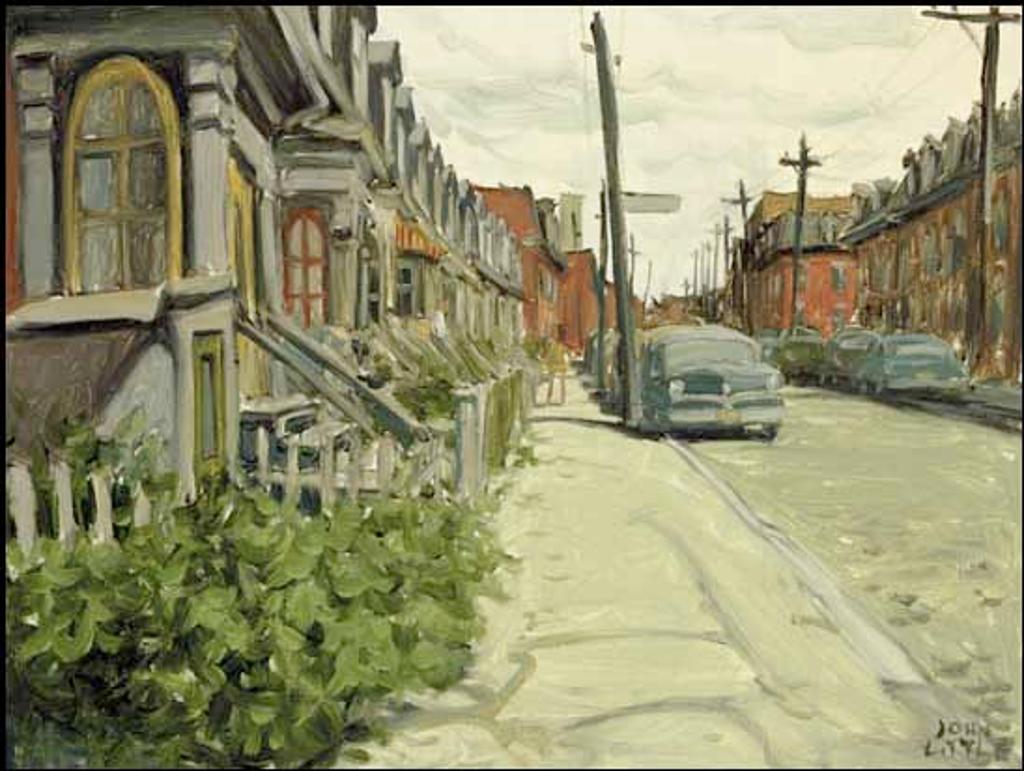 John Geoffrey Caruthers Little (1928-1984) - Summer, rue Fulford, St-Henri, Montreal; Jacques Cartier in St-Henri, Montreal
