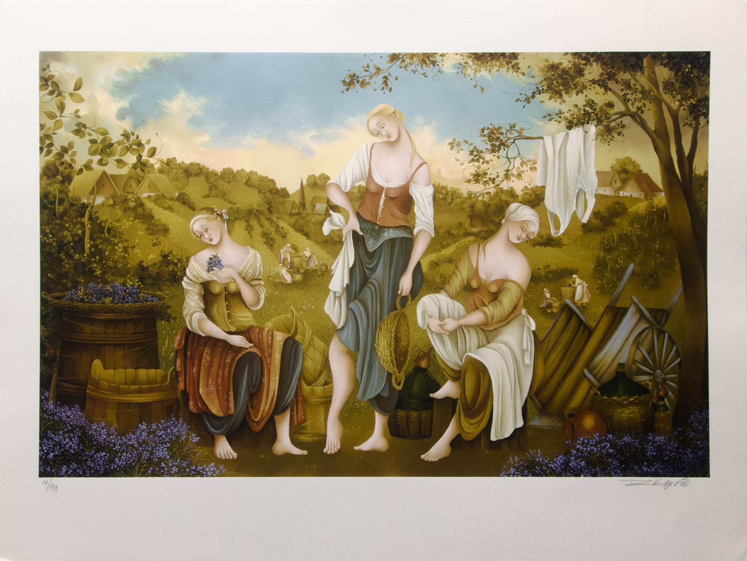 Rajka Kupesic (1952) - Untitled (Grape Pickers At Rest)