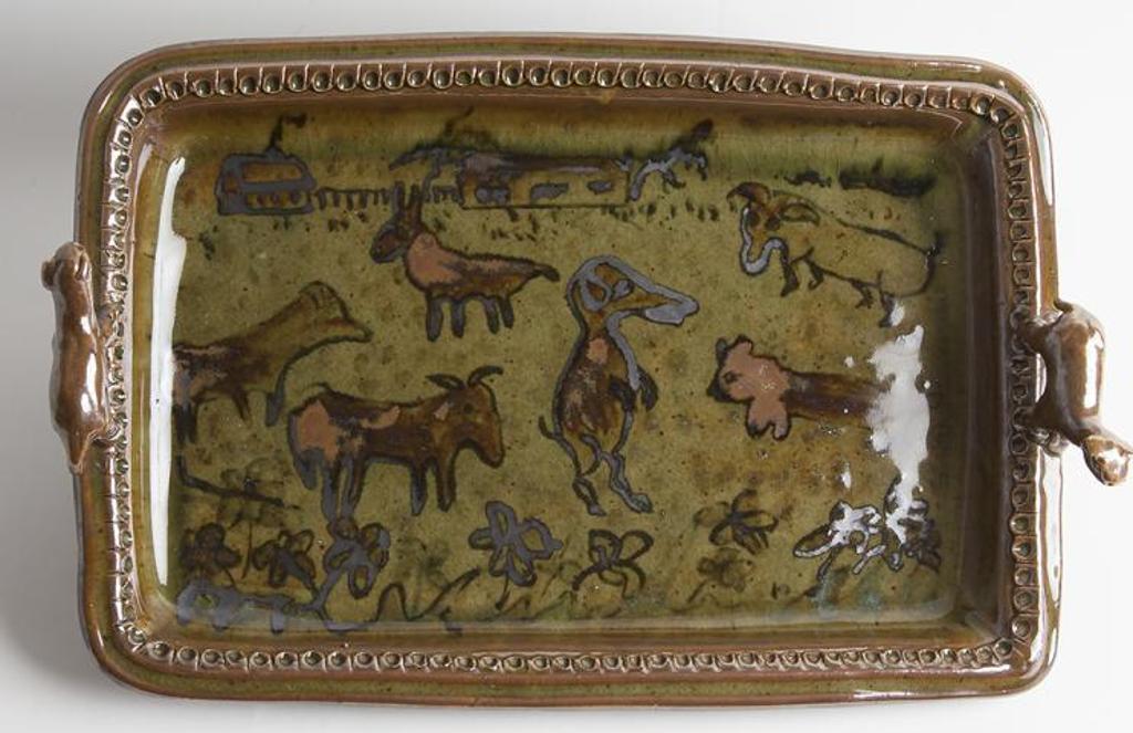 Maria Gakovic (1913-1999) - Untitled - Tray With Whimsical Animals