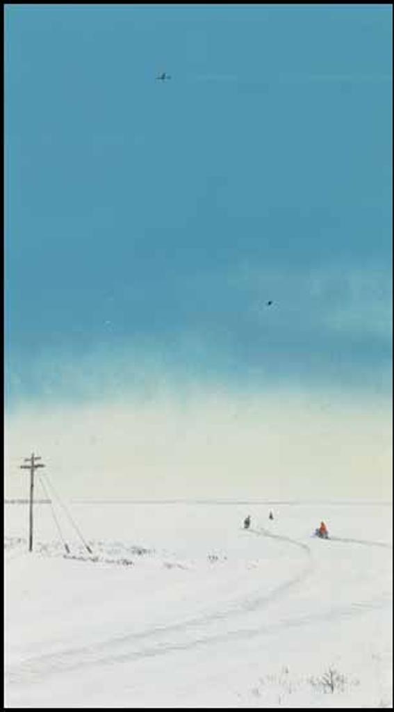 William Kurelek (1927-1977) - Skidooers, Saskatchewan Winter Series