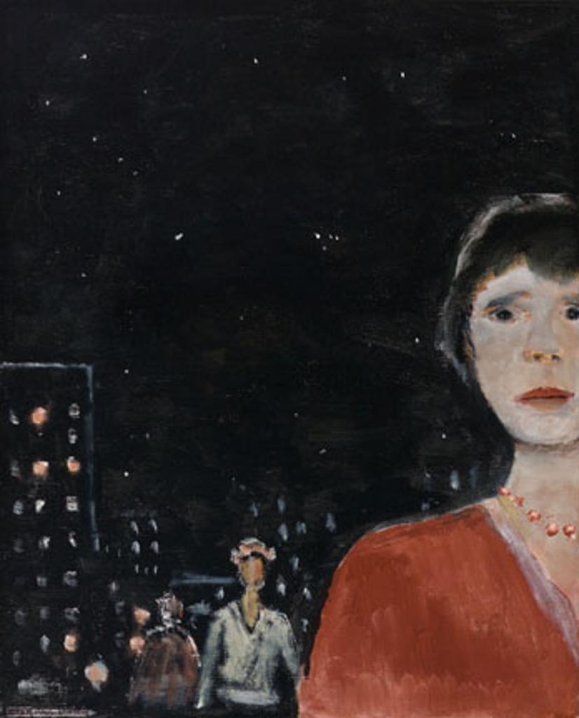Jean Paul Lemieux (1904-1990) - Femme au collier et personnage dans la nuit