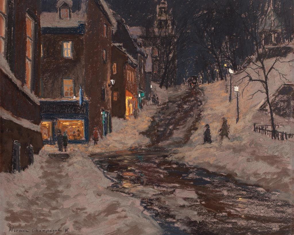 Horace Champagne (1937) - Rue DAuteuil, Old Quebec