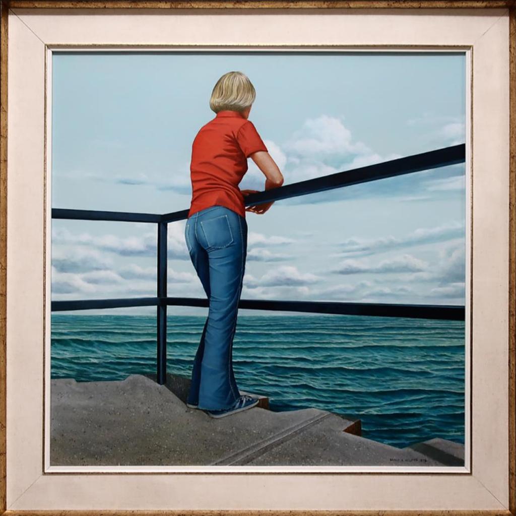Grant Bourne Hillman (1935-2004) - Untitled (Figure Overlooking Water)