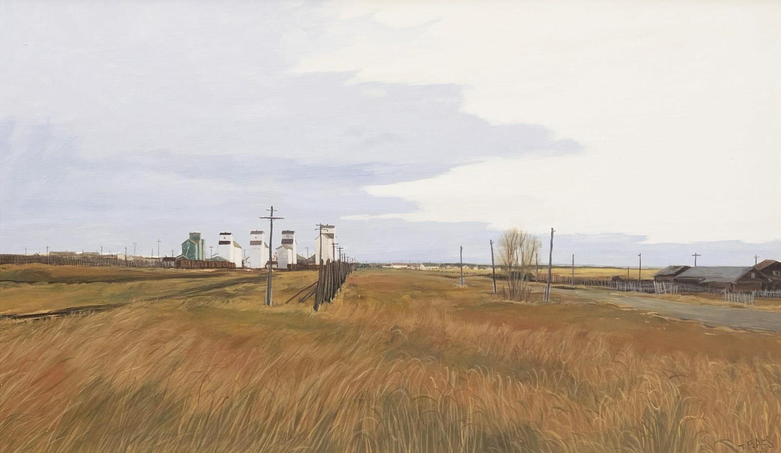 Joseph [Joe] Ferenc Acs (1936) - Grain Elevators, Fort Macleod (Alta); 1979