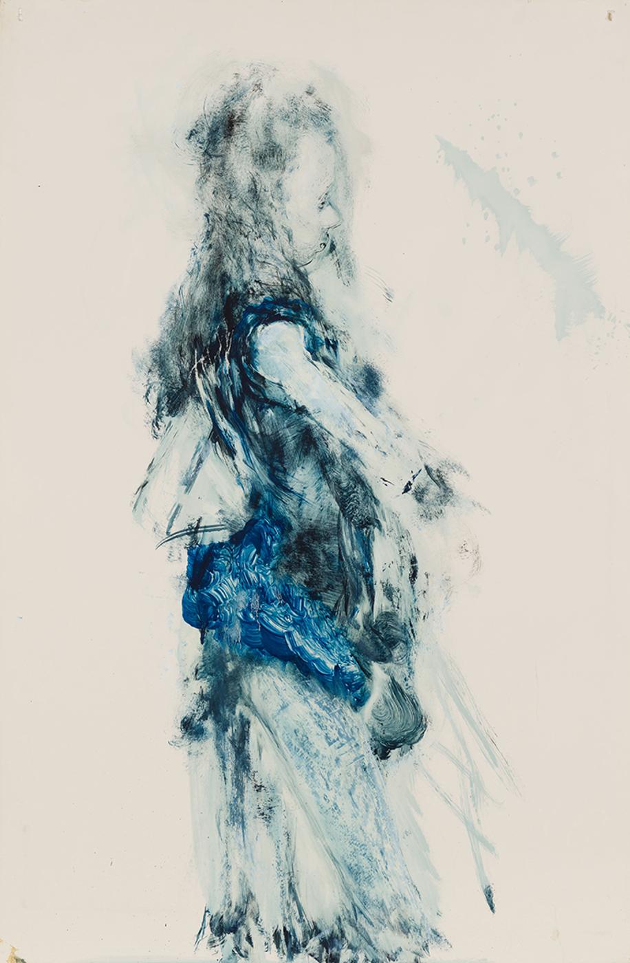 Angela Grossmann (1955) - Blue Sketch 2