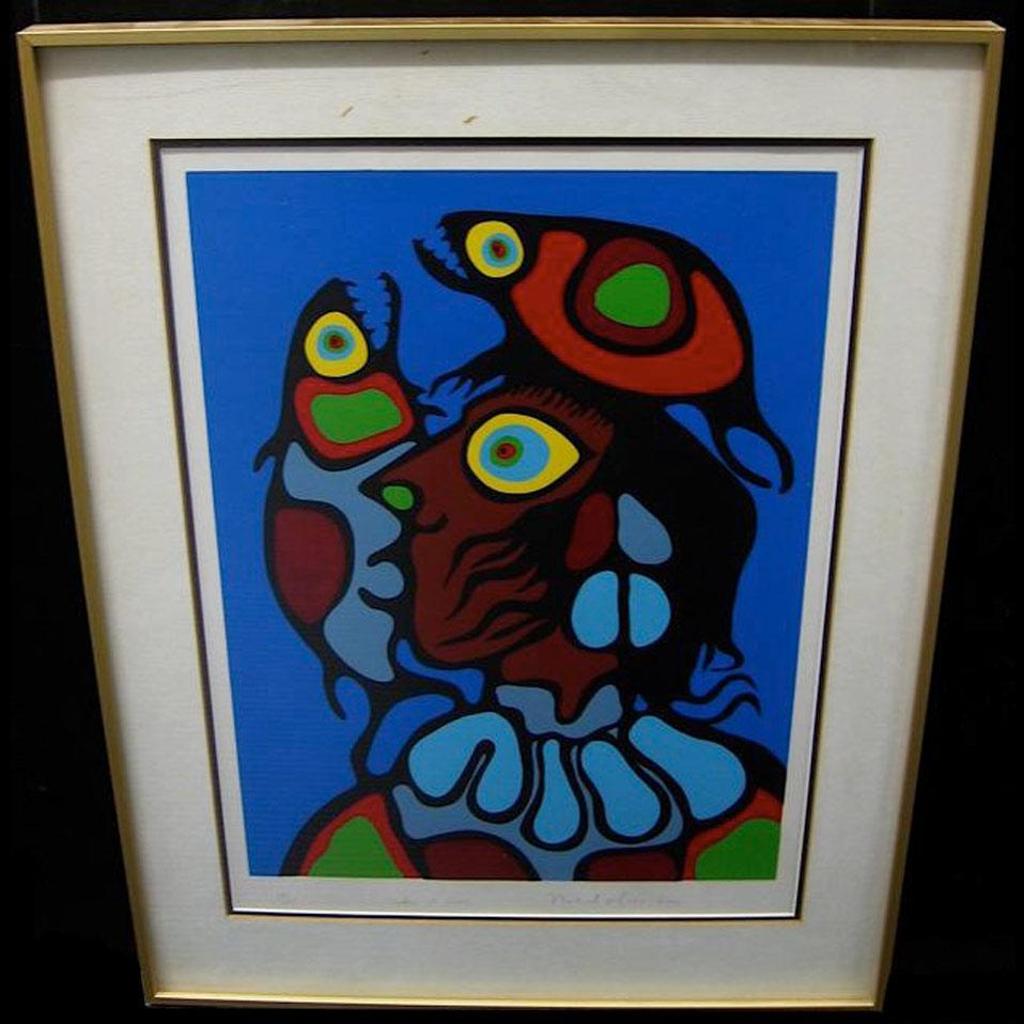 Norval H. Morrisseau (1931-2007) - Thinking Of Fishes