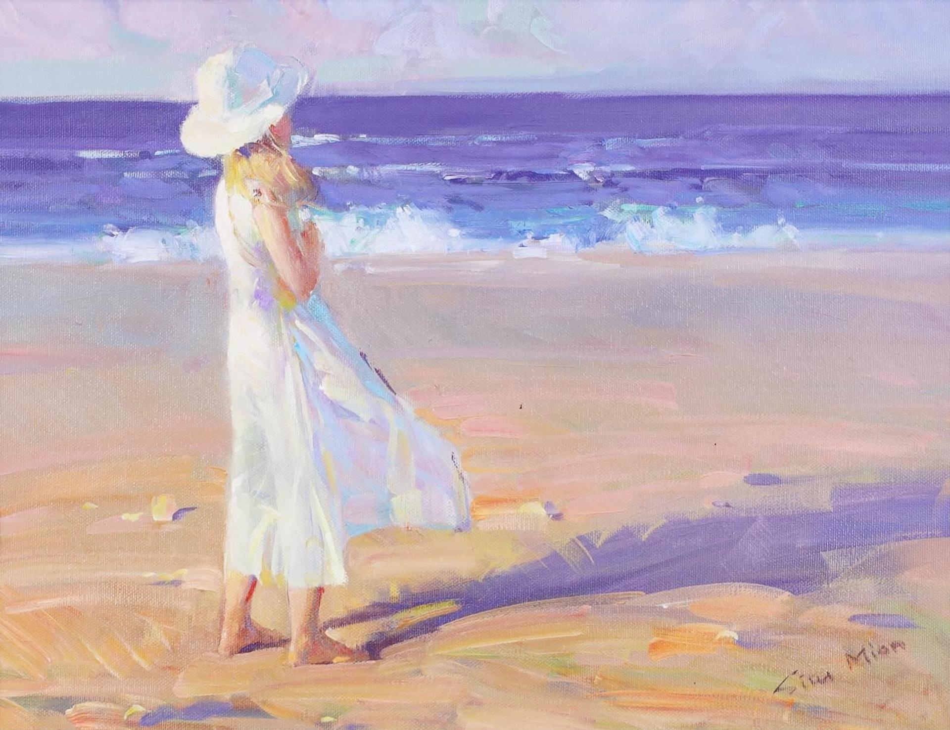 Mian Situ (1953) - Beach Scene - Girl With Sundress And Hat