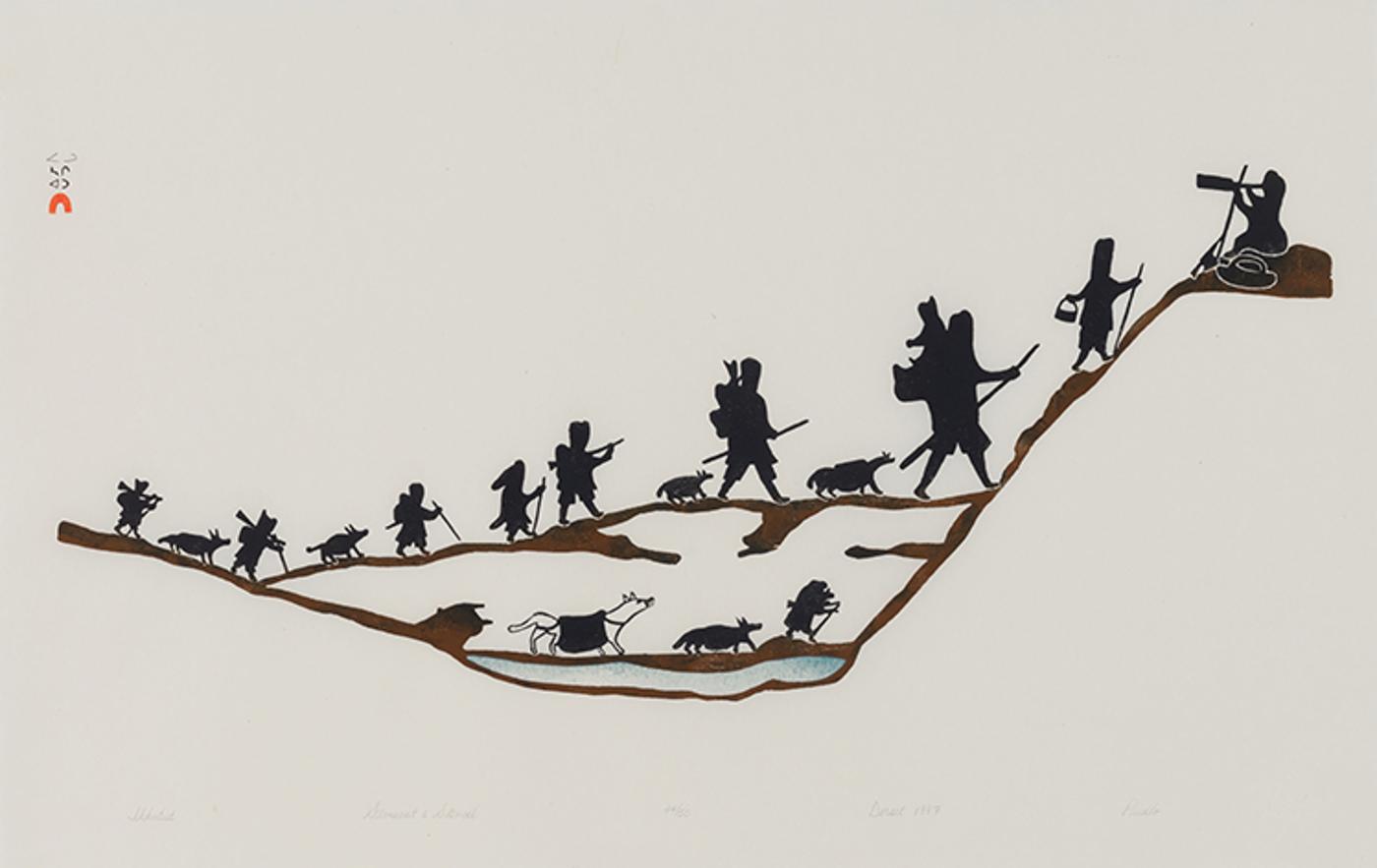 Pudlo Pudlat (1916-1992) - Ikkutut (Embarking on a Long Journey)