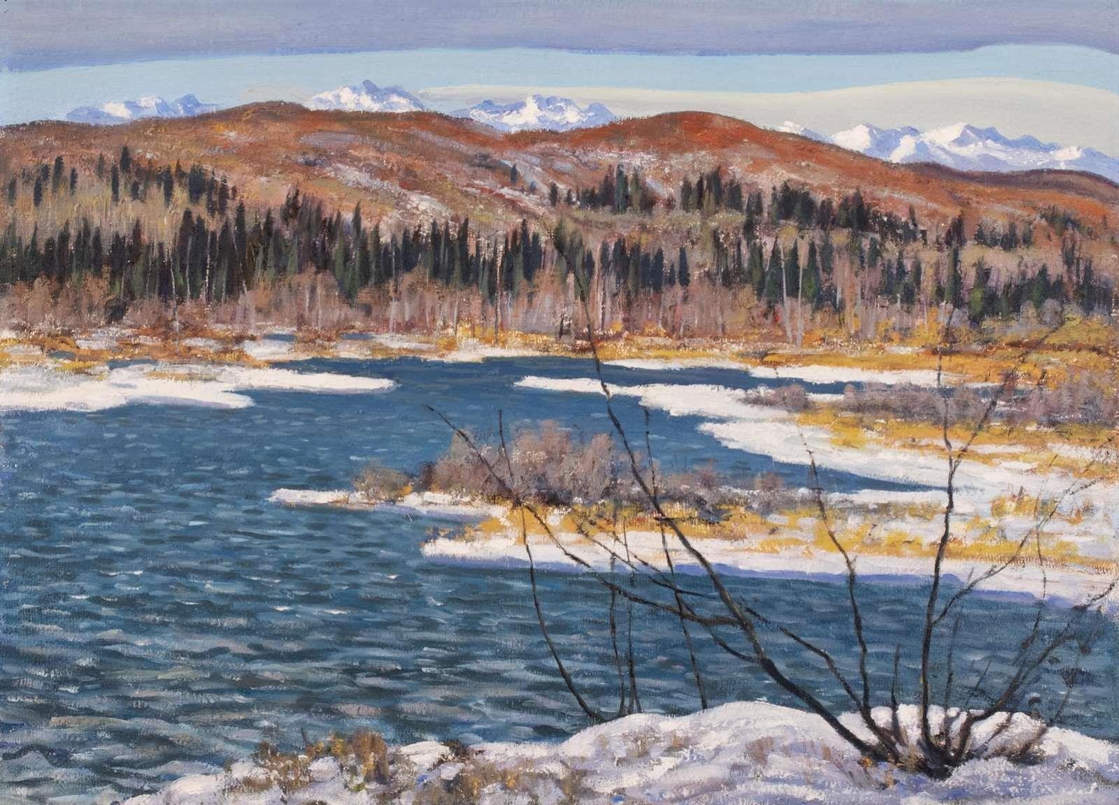 John Davenall Turner (1900-1980) - The Elbow River Near Bragg Creek