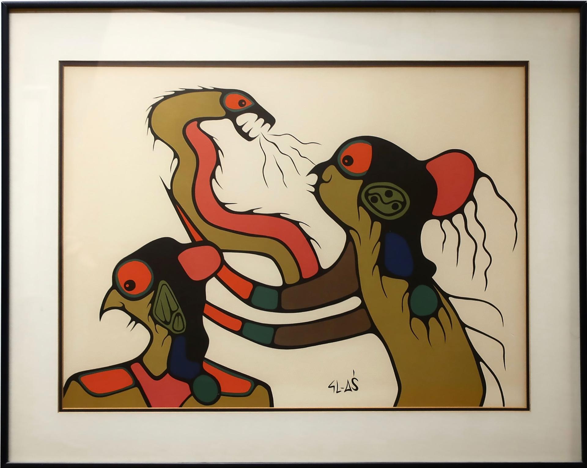 Samuel (Sam) Ash (1951) - Untitled (Figures With Hissing Snake)