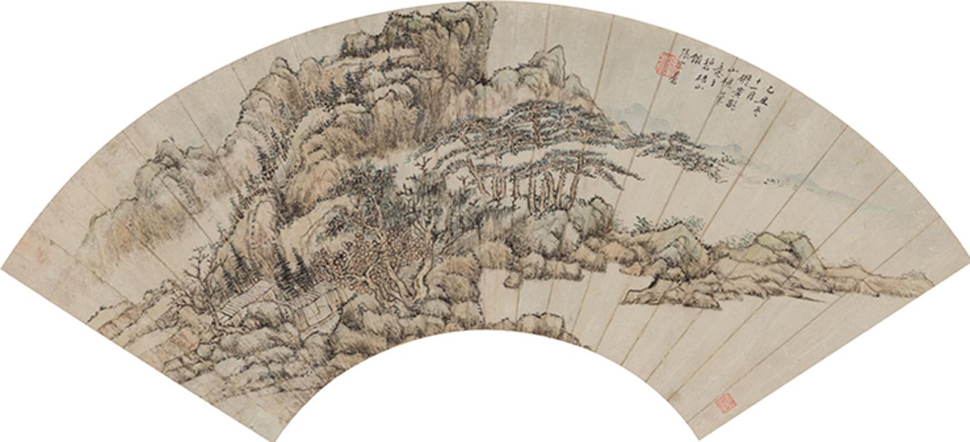 Zhang Zongcang (1686-1756) - Mountain Dwellings in the Style of Wang Meng