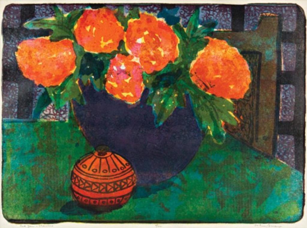 John Harold Thomas Snow (1911-2004) - Red Jar & Flowers