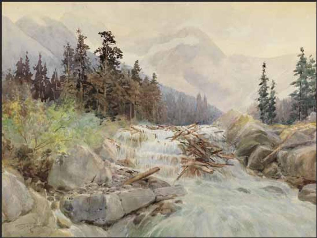 Frederic Martlett Bell-Smith (1846-1923) - Rapids in the Rockies