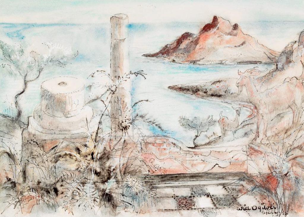 William (Will) Abernethy Ogilvie (1901-1989) - Island Below A Temple