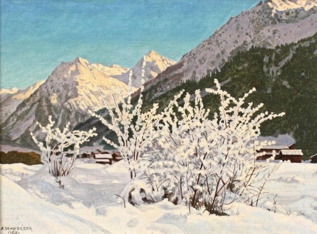 Ernest Schroeder (1928-1989) - Winter Mountainscape