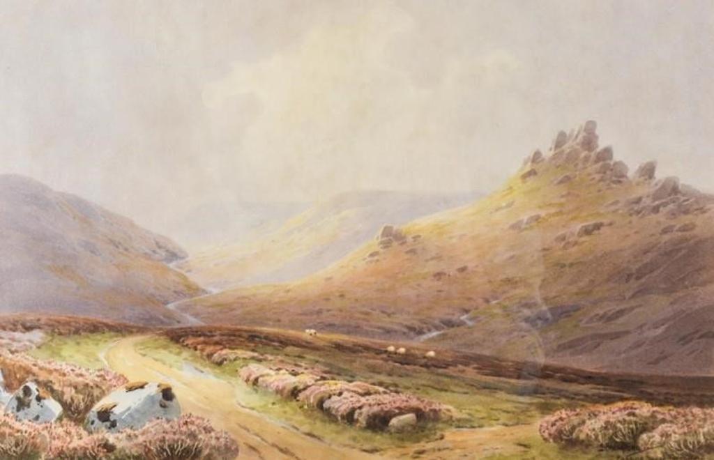 Charles E. Hannaford (1863-1955) - Passing Squall, Tavy Cleave, Dartmoor