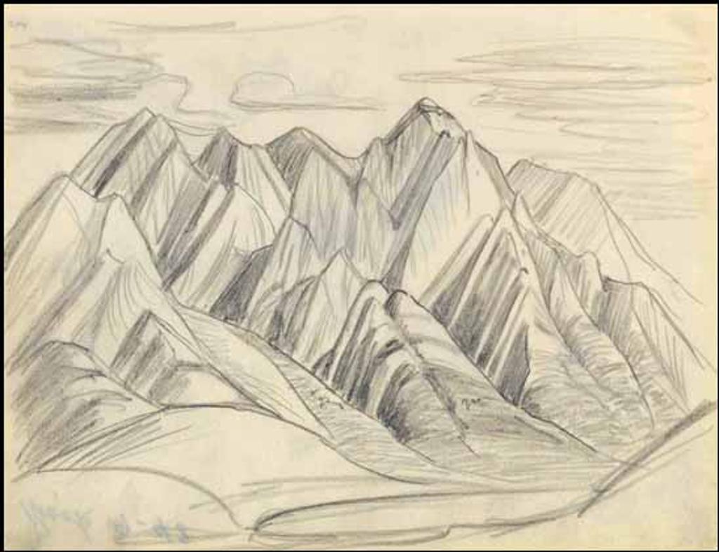 Lawren Stewart Harris (1885-1970) - Rocky Mountain Drawing 9 - 48