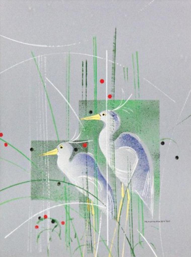 Robert Newton Hurley (1894-1980) - Two Blue Herons