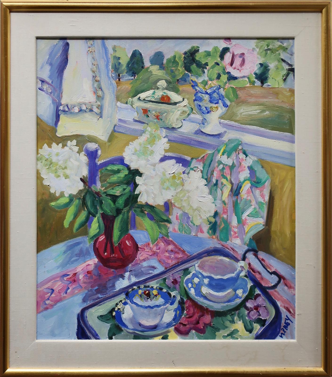 Mary Pavey (1938) - Untitled (Flowers And Tea Cups)