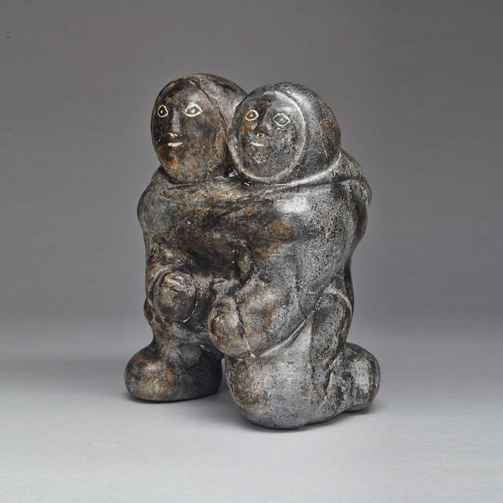 Mathew Aqigaaq (1940-2010) - Kneeling Mother With Child In Amaut
