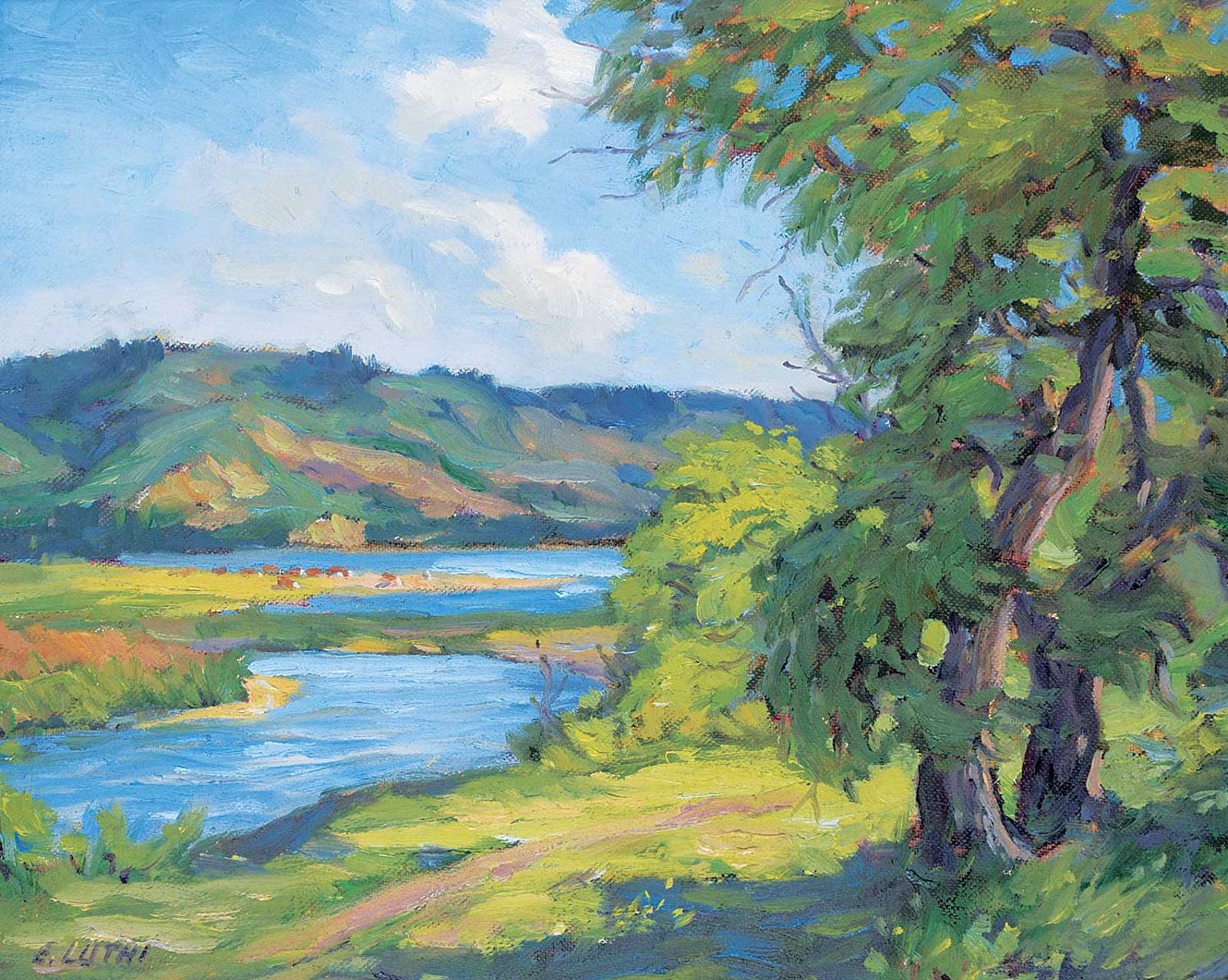 Ernest (Ernie) Luthi (1906-1983) - Qu'Appelle River and West End of Lake Katepwa