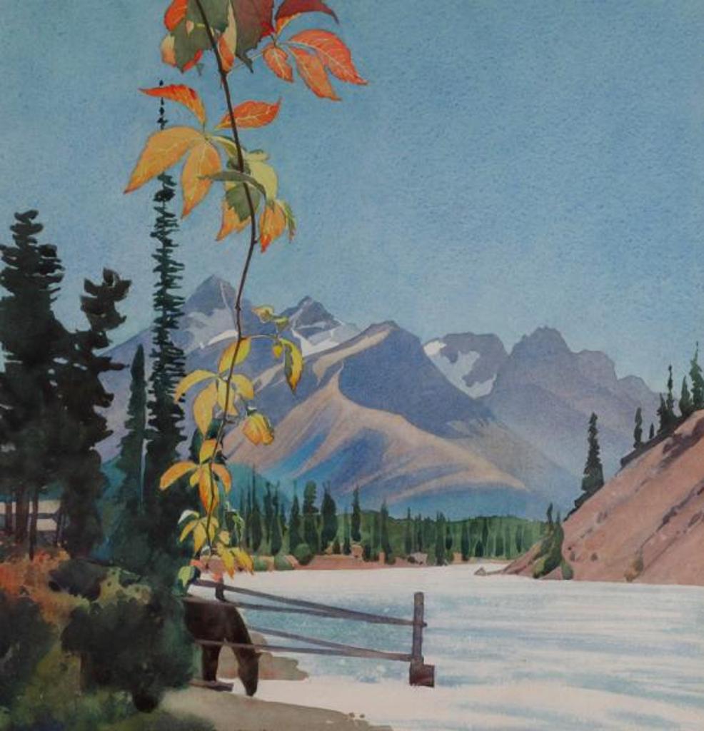 Walter Joseph (W.J.) Phillips (1884-1963) - Mountains And Bow River