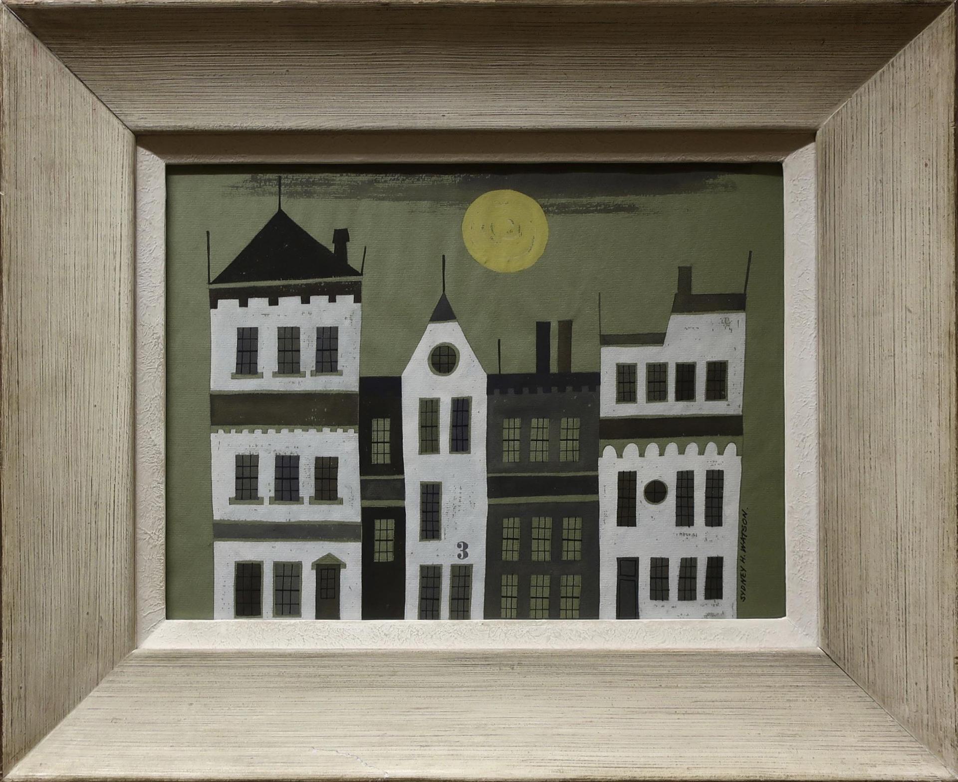 Sydney Hollinger Watson (1911-1981) - Moon And Architecture